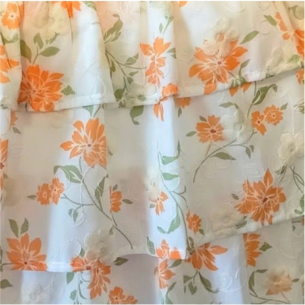 Adelyn Rae "Kerry" Eyelet Floral Printed Mini Dress- Size M - Like New - Picture 5 of 12